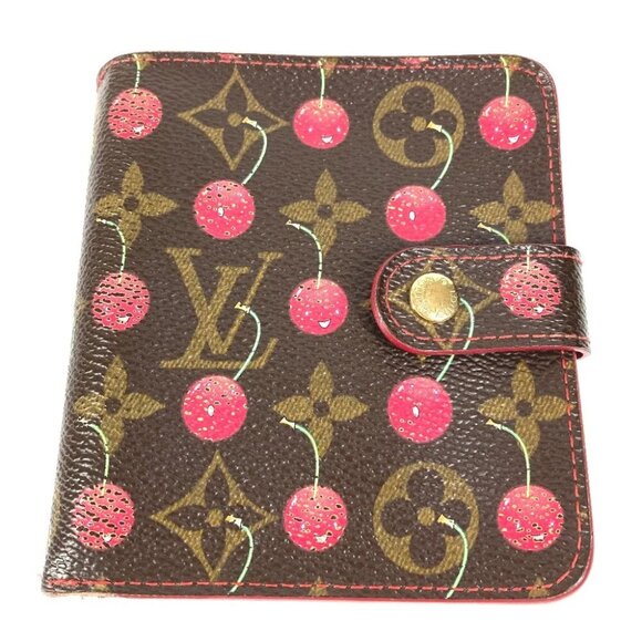 LOUIS VUITTON Compact Zip Compact Wallet Monogram Cherry Murakami - Picture 1 of 15